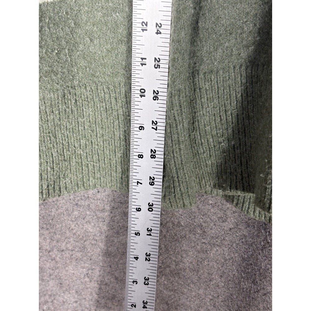 Aerie Olive Green & Cream Striped Knit Sweater - Picture 7 of 9